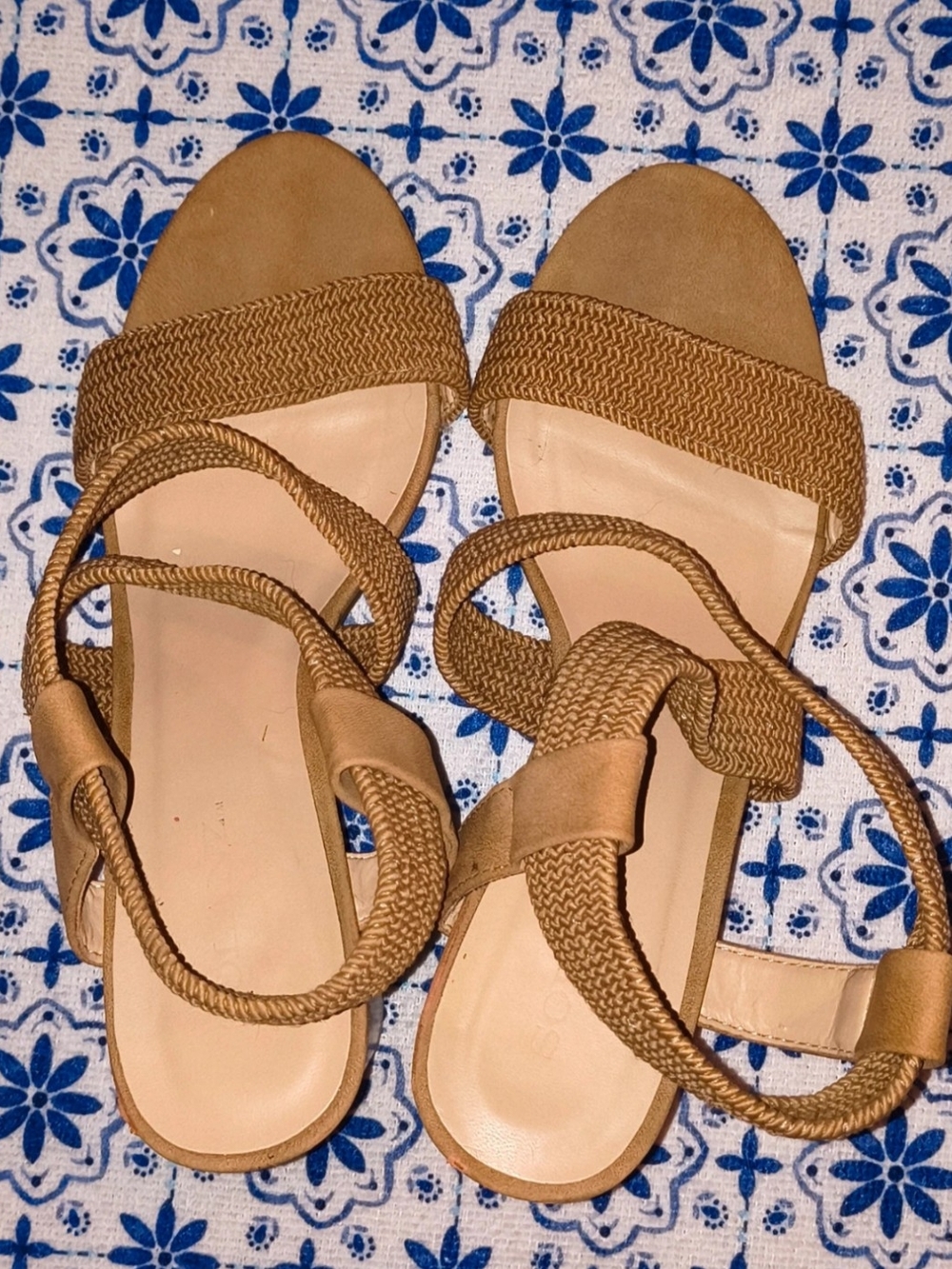 Women’s Tan Braided Strap Sandals